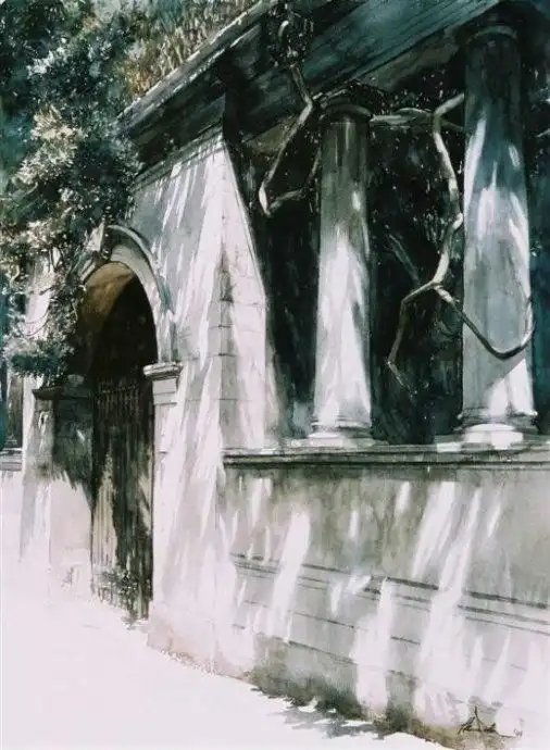波兰艺术家pauldmoch建筑水彩画作品欣赏