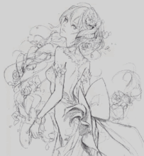 自带仙气的美美插画,果断选了一张做头像