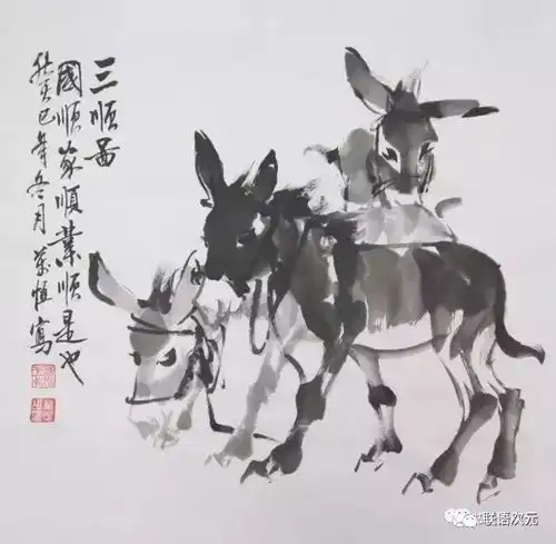 他画的小毛驴好可爱
