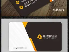 高档简洁大气商务创意名片黑白底橘边