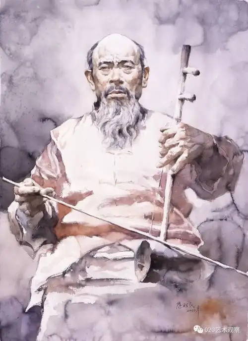 展讯写实者叶献民水彩作品展在广州珠江美术馆开幕了