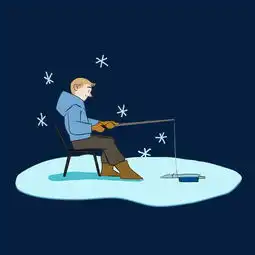 冬季垂钓旅行卡通美式手绘风男孩小清新可爱png免扣图片素材其他格式下载动漫人物大全