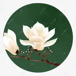 花卉复古淡雅底纹中国风花卉装饰画古风插画白玉兰素材图片免费下载千库网