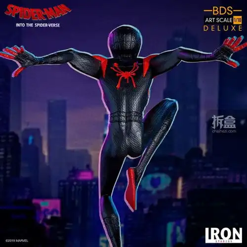 ironstudios蜘蛛侠平行宇宙迈尔斯蜘猪侠和暗影蜘蛛侠彼得帕克蜘蛛格温110雕像