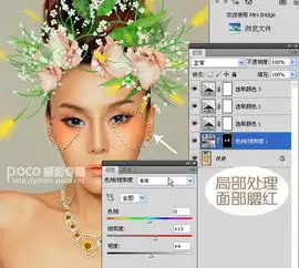 ps人物美化打造精美的彩妆花饰美女图像