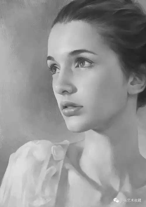 只用素描手法,就把女人画这么传情