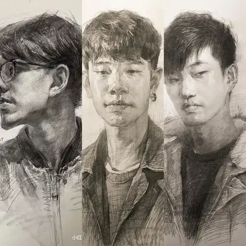 今天分享一组优质素描头像照这样子画你就是高分卷知乎