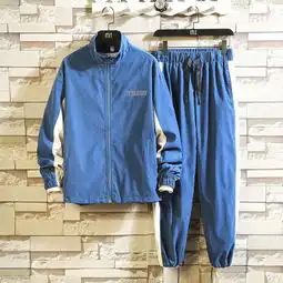 男士卫衣套装2019新款嘻哈潮流春季宽松外套两件套ds367tp95