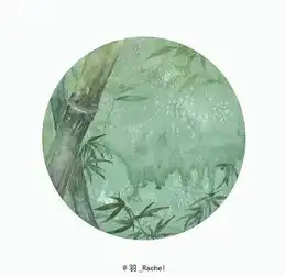 花草水墨封面淡雅唯美插画古风