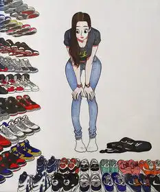 厉害了我的韩国欧巴,球鞋画成这样,我都想用来当头像了