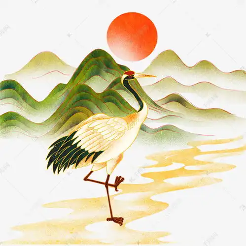 仙鹤青山素材图片免费下载千库网