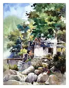 水色空间王明华水彩风景画