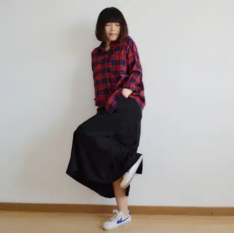 春装复古文艺长裙半身裙显瘦小清新ol堆糖,美好生活研究所