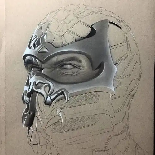 细节非常丰富的超写实素描手绘