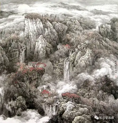 会当凌绝顶一览众山小师恩钊山水画作品点评