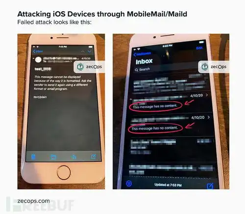 当心iphone和ipad存在零日漏洞,发送邮件即可入侵