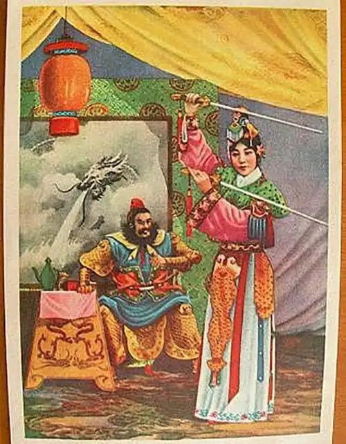 年画,古典题材的旧年画,霸王别姬