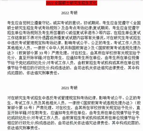 2022年考研新政汇总一览扩招大纲变化等