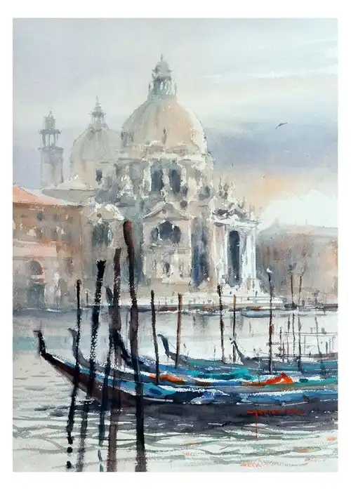 波兰水彩画家michaljasiewicz.寻找绘画形式