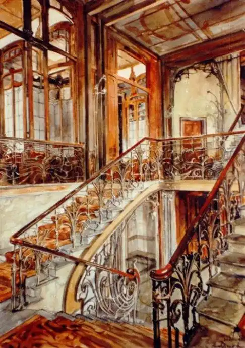 波兰艺术家pauldmoch建筑水彩画作品欣赏