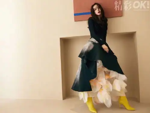 组图angelababy扎染油画大片释出长卷发尽显复古格调