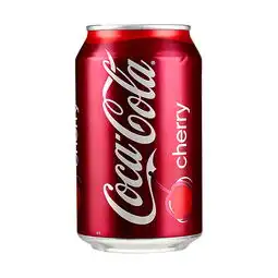 英国进口可口可乐樱桃味碳酸饮料330ml6罐组