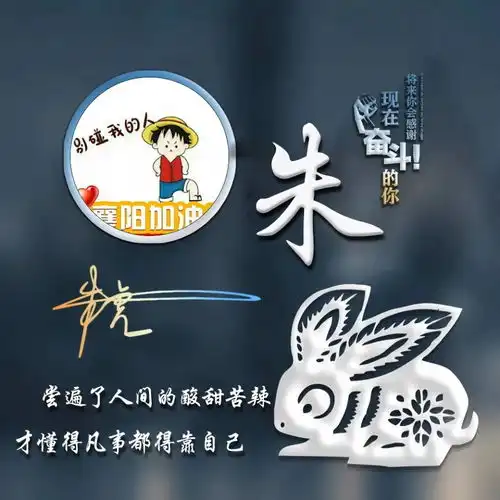 三十多张全新3d个性签名姓氏头像已做好,大气高端,喜欢带走不谢