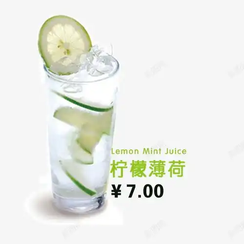柠檬薄荷创意素材茶饮素材