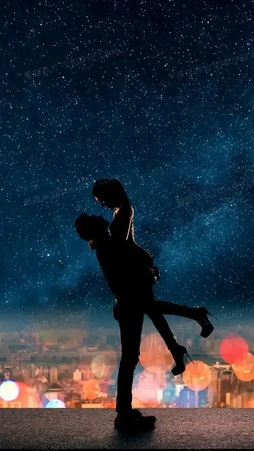 浪漫星空下情侣情人节h5背景背景图片素材免费下载背景背景10801920像素