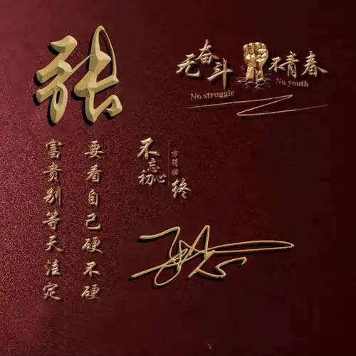 2021你的微信头像做好了,不负韶华励志连笔签名头像,有你的吗