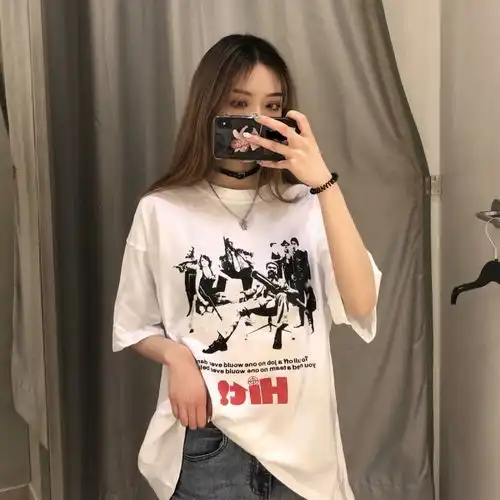 2020夏网红港风宽松超火cec百搭ins上衣潮t恤女amm福卡商城