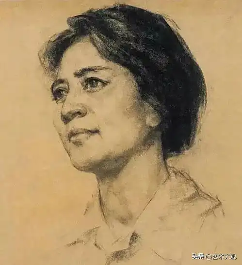 泛黄的肖像画早期素描肖像作品欣赏