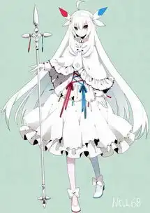 二次元动漫女生单人人设图系列白发黑堆糖,美好生活研究所