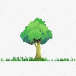 卡通手绘绿色大树小草素材图片免费下载高清psd千库网图片编号10078230