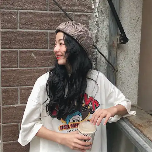 100纯棉2020夏季新款短袖t恤女韩版宽松港风ins白色半袖上衣潮t