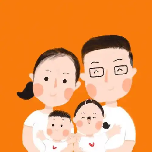 全家福新年暖色调头像