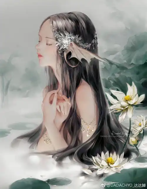 画家收藏馆笔下仙气十足的小姐姐by韩国插画师dadachyo2020年3月4号