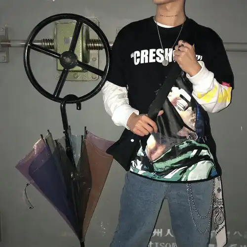 ins嘻哈网红同款街头hiphop街舞腰果花方巾钥匙扣裤子配饰潮挂饰