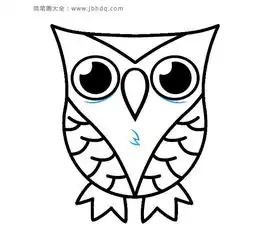 简笔画教程3分钟学画简单的猫头鹰