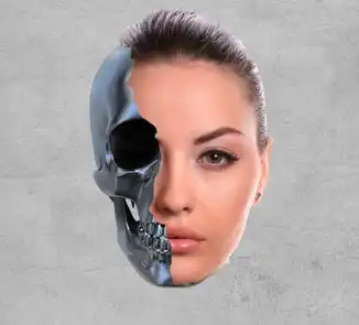 ps合成半脸半机器的创意人像