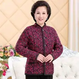2015冬季中老年女装新款加厚棉衣加肥加大妈妈装棉服外套棉袄批发千百度女装