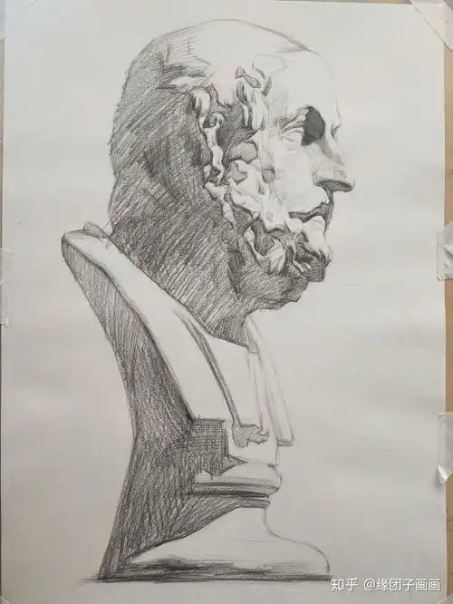 为什么我画素描人头像或者半身像一揉就没了