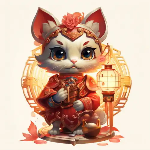 简约卡通3d招财猫素材图片海报设计下载请至来源处