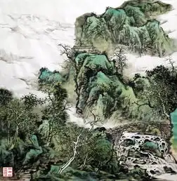 赵春秋小青绿山水溪亭闲话绘画步骤详解