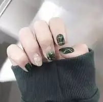 2019春季美甲图片,绿色小清新美甲,让你活力满满