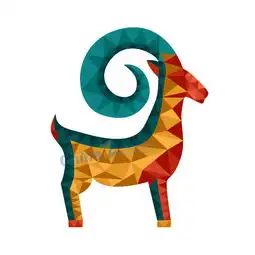 不规则图形山羊矢量素材矢量概念