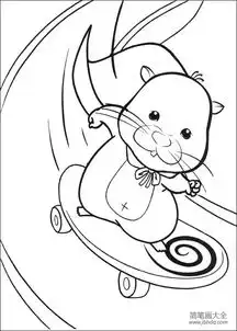卡通人物简笔画仓鼠管家简笔画图片3