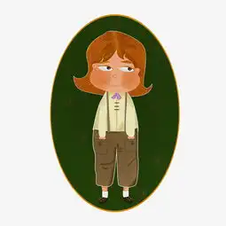 复古小女孩在魔镜里坏笑图片素材其他格式下载动漫人物大全