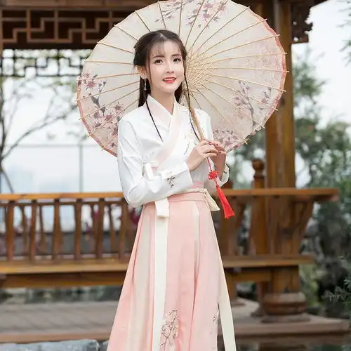 阿允原创女古装仙女汉服中国风飘逸清新淡雅改良古风日常襦裙套装