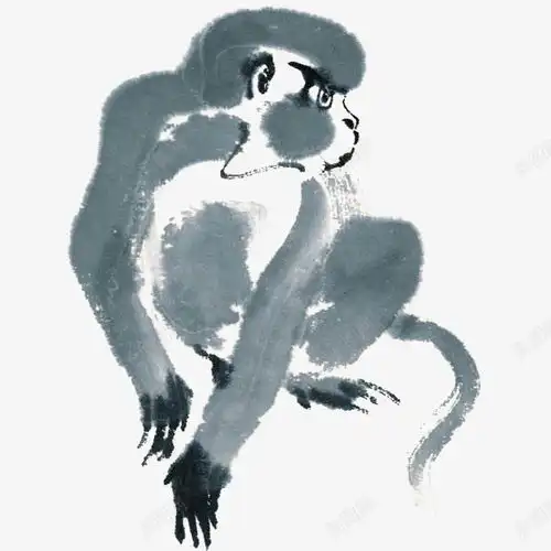 中国风水墨画猴子高清素材免费下载设计图片页面网页平面电商创意素材png素材猴子素材